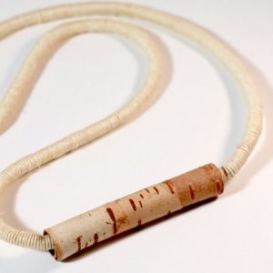Chambira and Birch Bark Necklace - (SOLD)